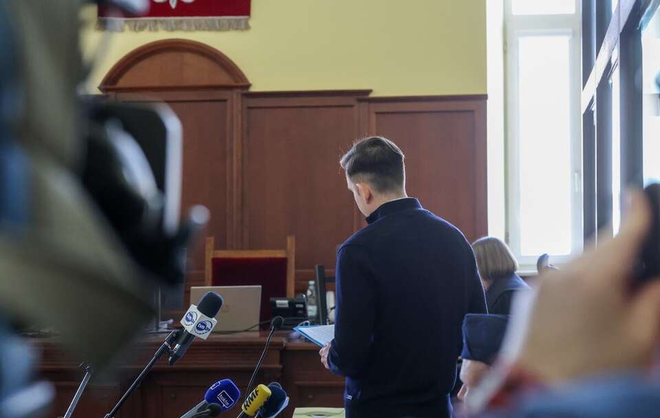 Oskarżony Sebastian M. podczas rozprawy w Sądzie Rejonowym w Piotrkowie Trybunalskim / autor: PAP/Marian Zubrzycki