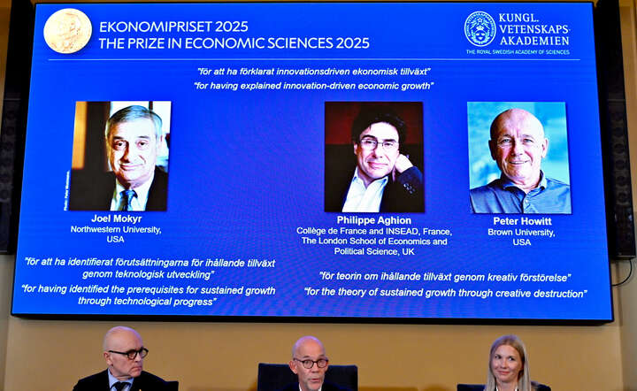 Ogłoszenie tegorocznych laureatów z ekonomii / autor: ANDERS WIKLUND/EPA/PAP
