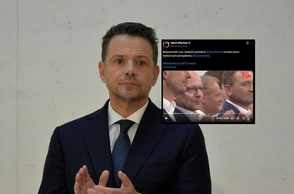 Trzaskowski nie wiedział, że za jego plecami odbywa się pogrzeb / autor: Fratria/X-Jakub Więcław