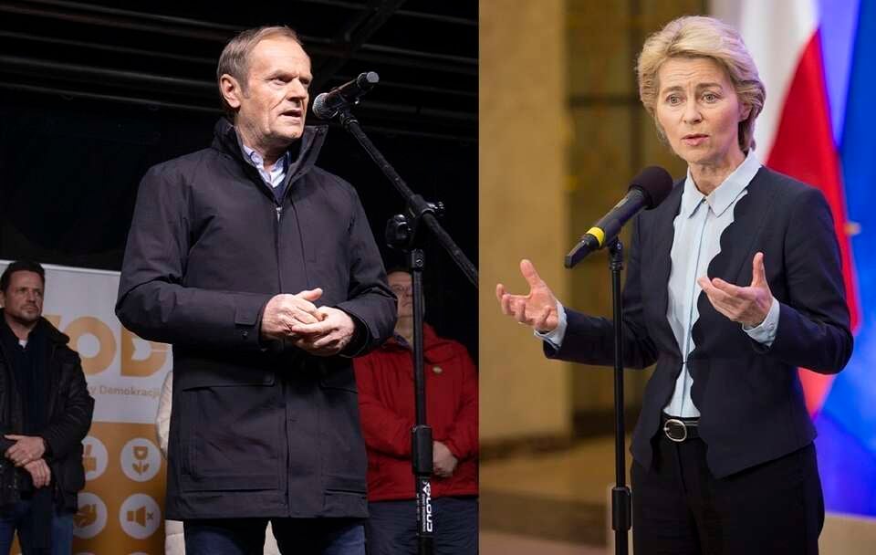 Donald Tusk i Ursula von der Leyen / autor: Fratria