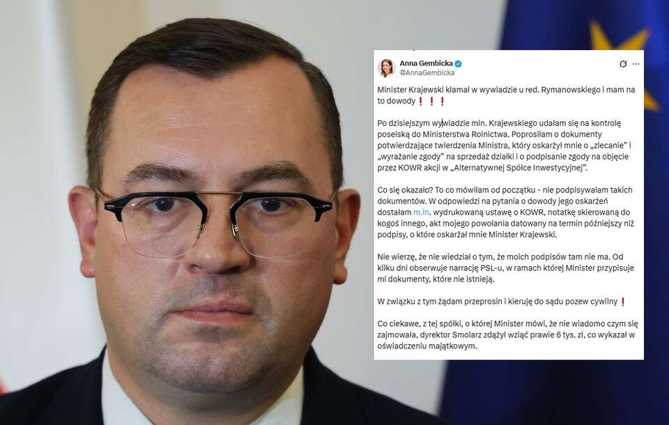 Krajewski's bizarre translations. Gembicka files a lawsuit