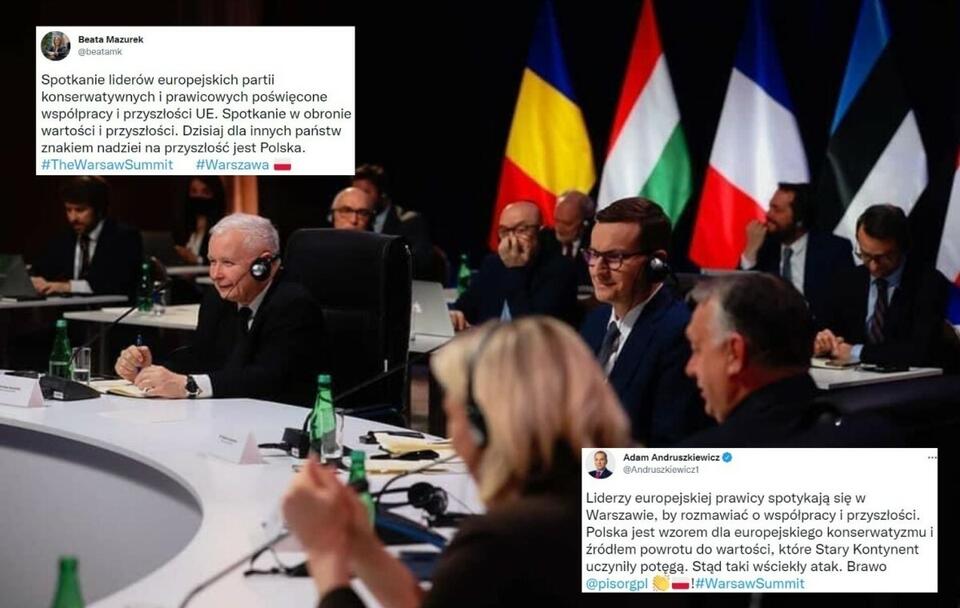 Politycy PiS komentują spotkanie europejskiej prawicy / autor: Twitter/Prawo i Sprawiedliwość /(screeny)