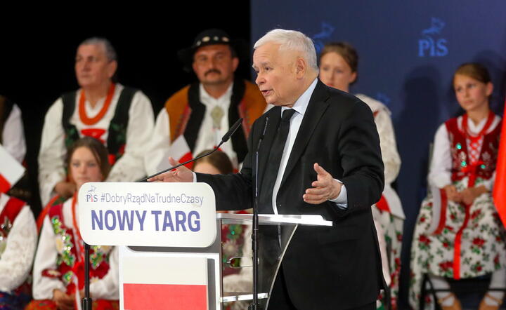 Jarosław Kaczyński w Nowym Targu / autor: PAP