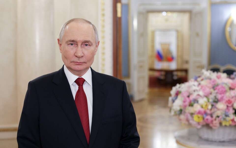 Putin składa Rosjankom życzenia / autor: PAP/EPA/GAVRIIL GRIGOROV / SPUTNIK / KREMLIN POOL