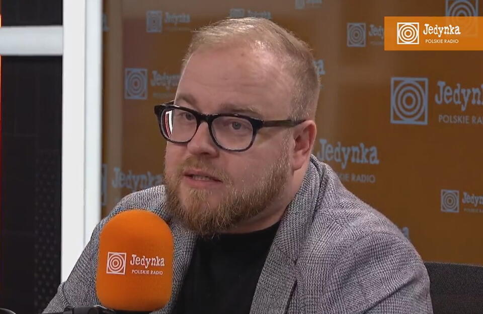 Łukasz Jasina  / autor: Screenshot Twitter @RadiowaJedynka