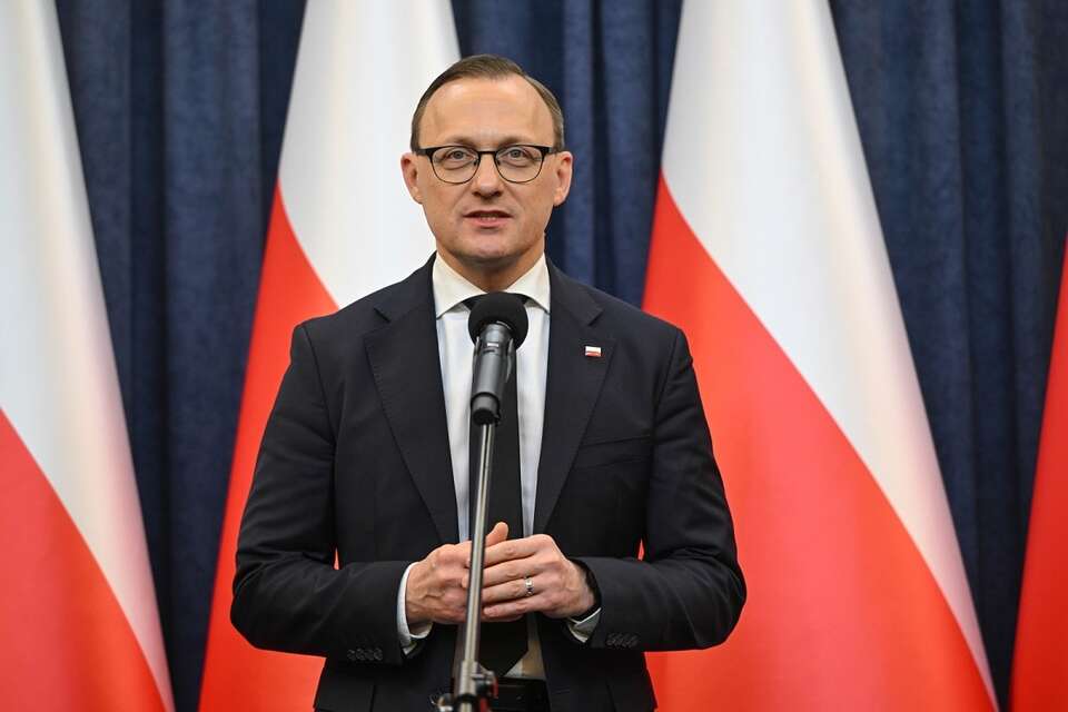 . Rzecznik prezydenta RP Rafał Leśkiewicz na briefingu prasowym w Pałacu Prezydenckim w Warszawie / autor: PAP/Radek Pietruszka