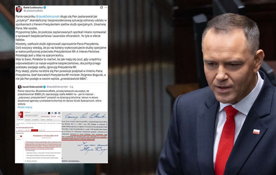 Narada u prezydenta? Leśkiewicz odpowiada Dobrzyńskiemu