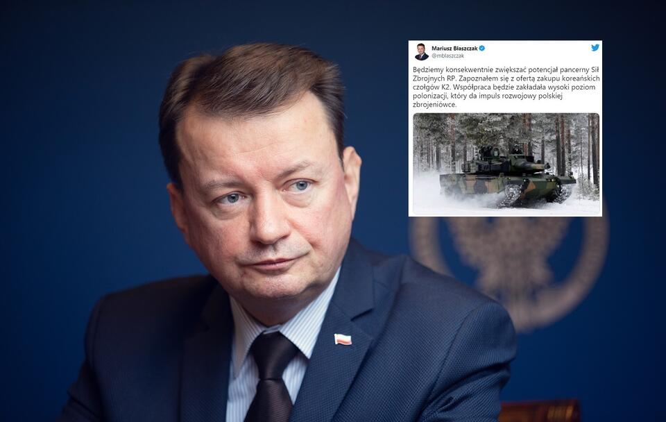 Minister Mariusz Błaszczak / autor: Fratria/Twitter Mariusz Błaszczak