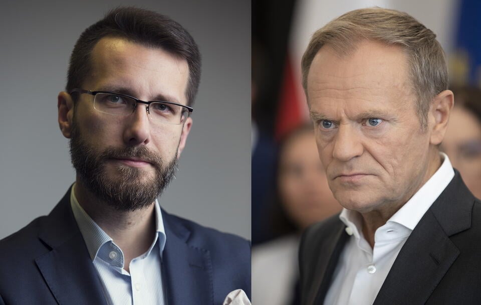 Radosław Fogiel, Donald Tusk / autor: Fratria