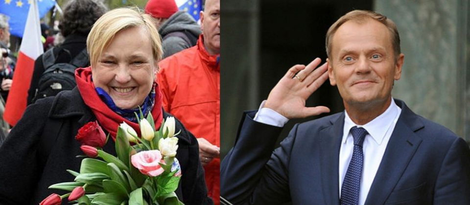 Róża Thun/Donald Tusk / autor: wPolityce.pl