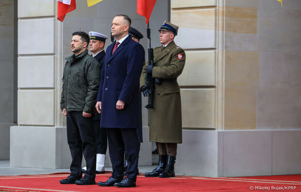 Prezydent Karol Nawrocki oraz Wołodymyr Zełenski w Warszawie / autor: KPRP/Mikołaj Bujak