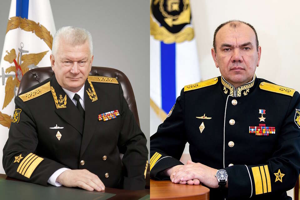 admirałowie Nikołaj Jewmienow i Aleksandr Moisiejew / autor: Wikimedia Commons-Министерство обороны Российской Федерации / CC Attribution 4.0