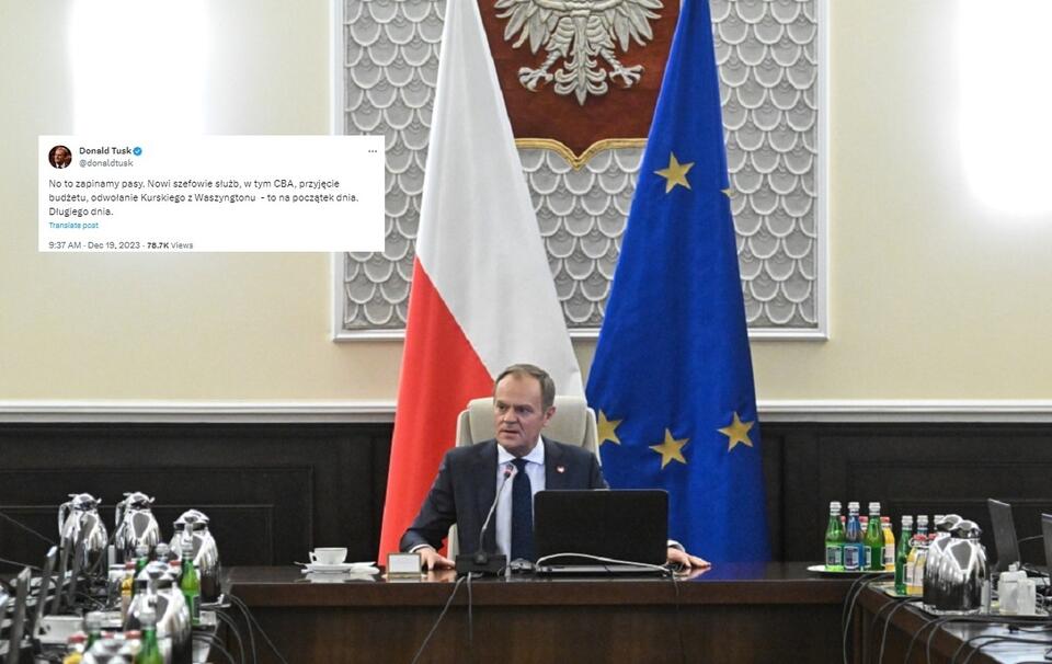 Premier Donald Tusk na posiedzeniu Rady Ministrów / autor: PAP/Radek Pietruszka