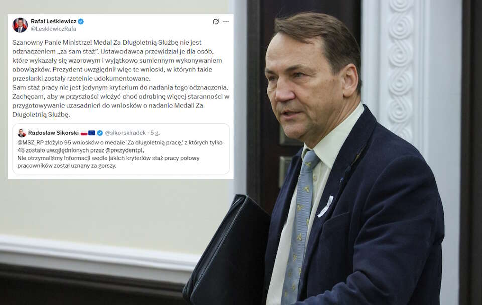 Sikorski spytał o medale w MSZ. Piękna riposta z KPRP!
