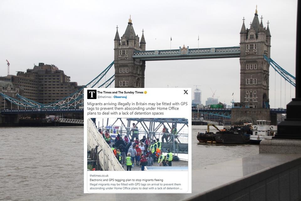 W tle zdj. panoramy Londynu / autor: Fratria/M.Czutko; Twitter/The Times