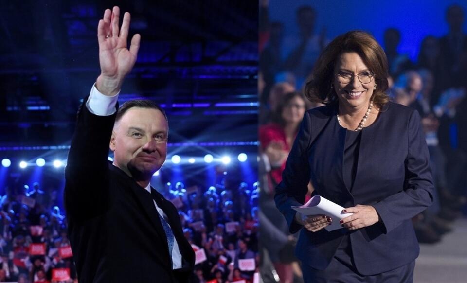 Prezydent RP Andrzej Duda i Małgorzata Kidawa-Błońska / autor: PAP/Rafał Guz; Fratria