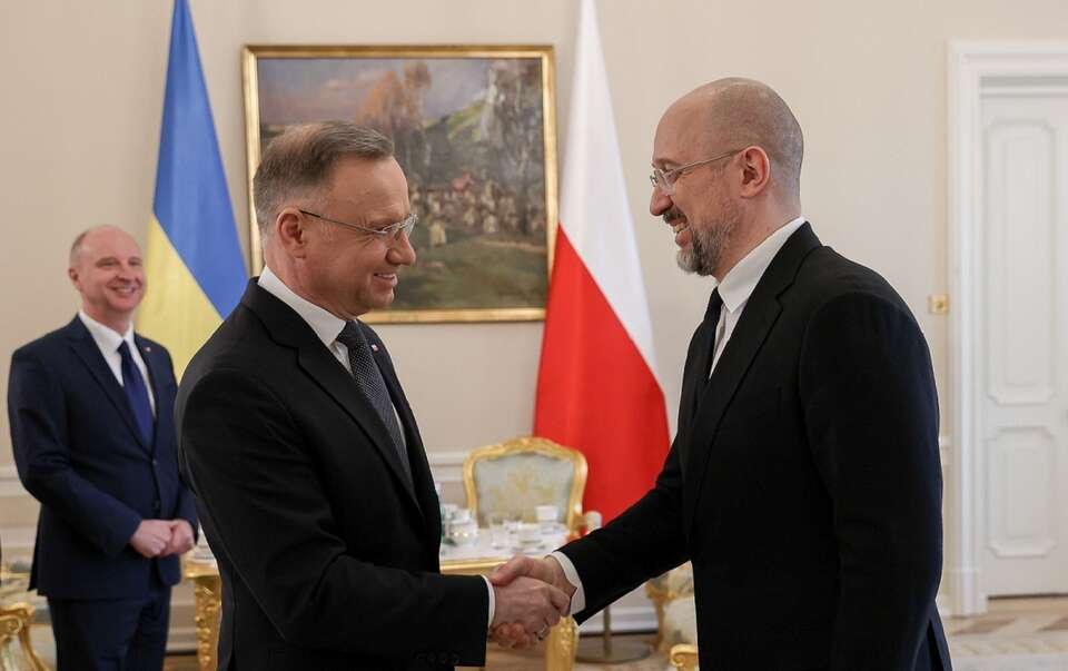 Prezydent Duda z premierem Szmyhalem / autor: Fot. Przemysław Keler, KPRP