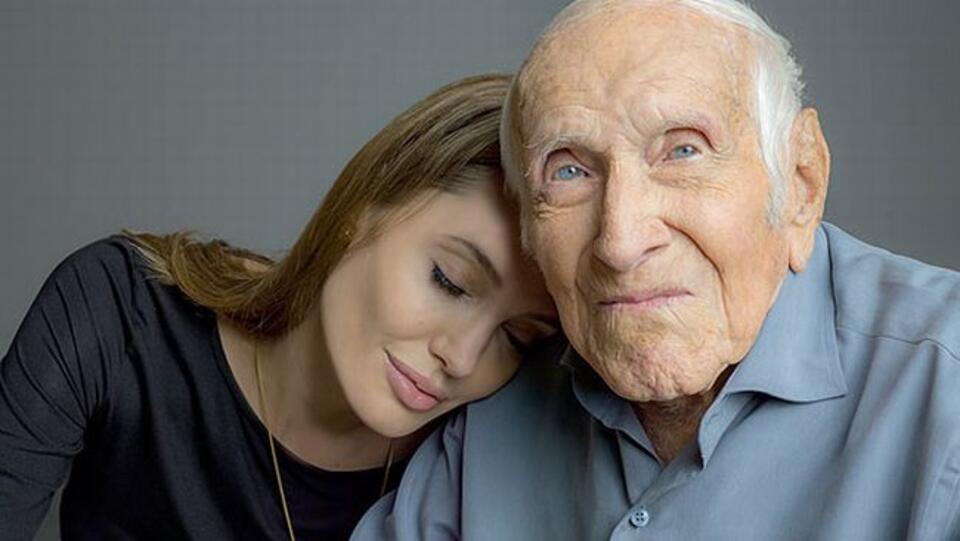 Angelina Jolie i Louis Zamperini/materiały prasowe