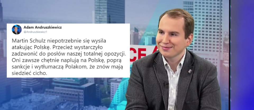 Adam Andruszkiewicz / autor: screen wPoslce.pl/Twitter Andruszkiewicz