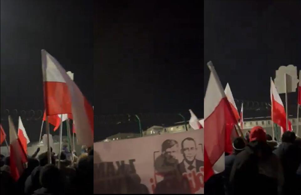 Protest w Przytułach Starych  / autor: screenshot Twitter @komitetowp ·