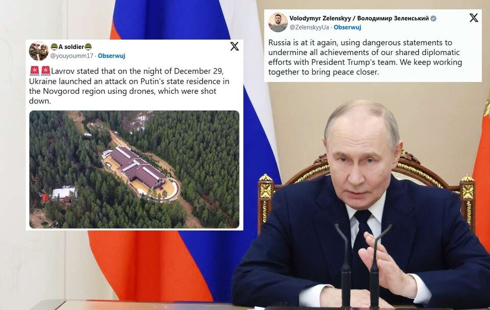 Ławrow oskarża Ukrainę o atak na Putina. Zełenski dementuje!