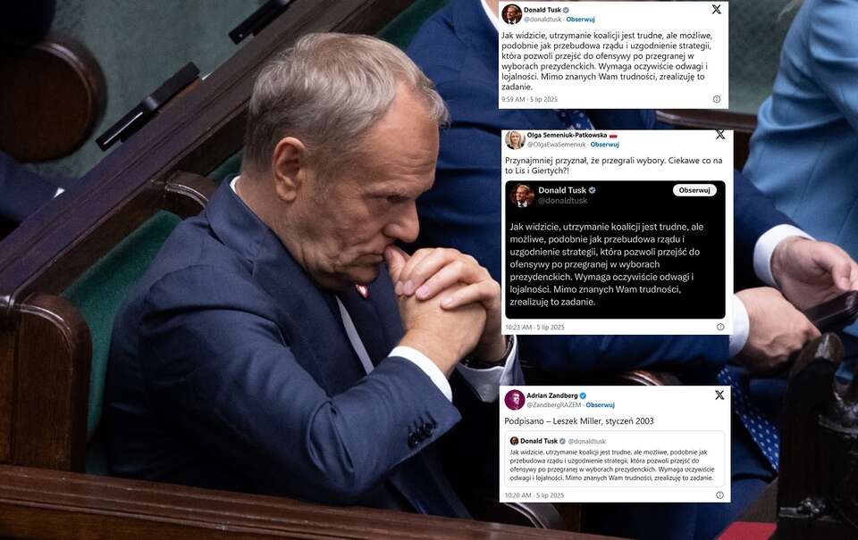Premier Donald Tusk w Sejmie / autor: Fratria/X