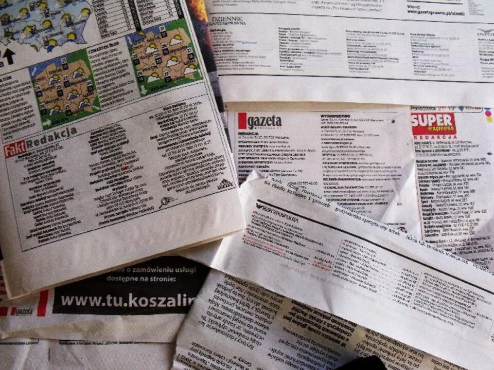 Stopki redakcyjne polskich gazet codziennych. Fot. wPolityce.pl