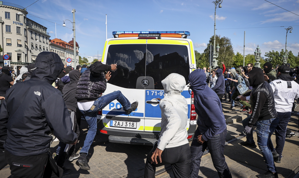Zamieszki w Goeteborgu / autor: PAP/EPA