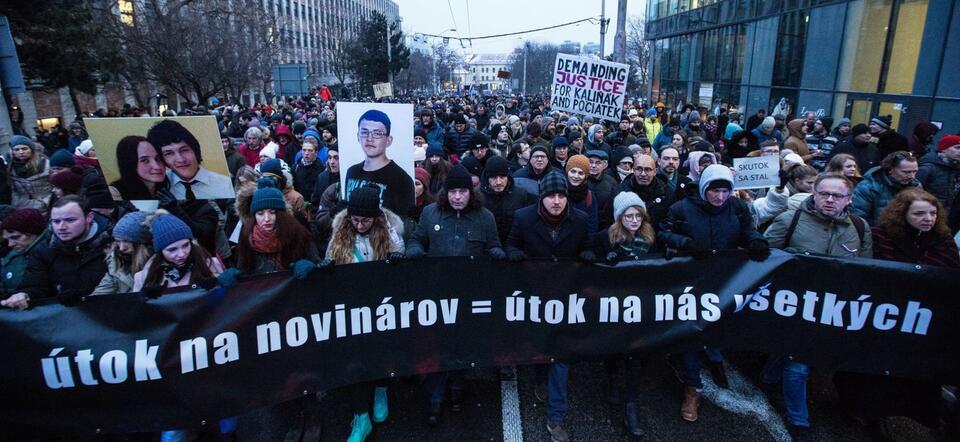 Marsz Pamięci zamordowanych, Bratysława / autor: PAP/EPA