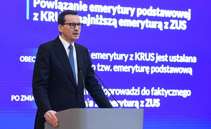 Premier Mateusz Morawiecki na konferencji prasowej po zakończonym posiedzeniu Rady Ministrów, 20 bm. / autor: PAP/Andrzej Lange