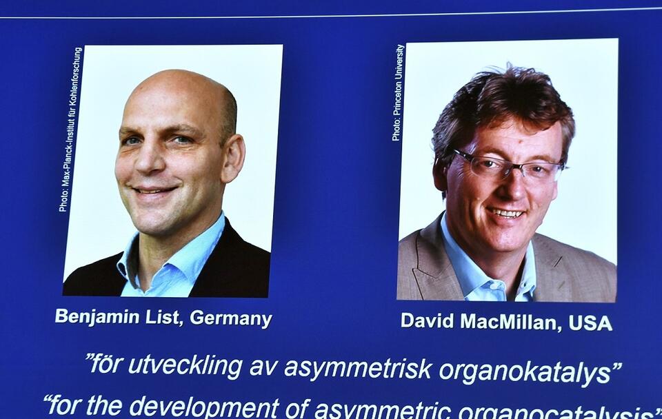 Laureaci Nagrody Nobla z chemii Benjamin List i David MacMillan / autor: PAP/EPA