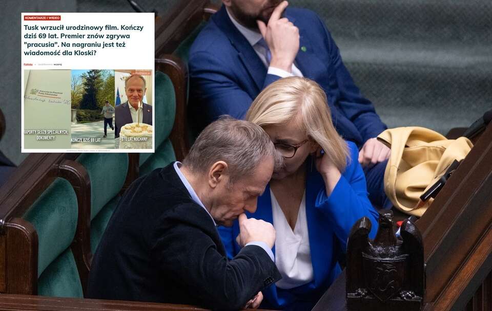 Premier Donald Tusk i minister Paulina Hennig-Kloska na sali plenarnej Sejmu / autor: Fratria