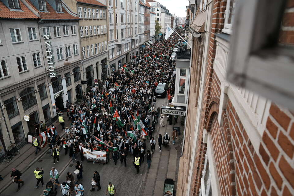 Pro-palestyńska demonstracja w Kopenhadze / autor: PAP/EPA/THOMAS TRAASDAHL