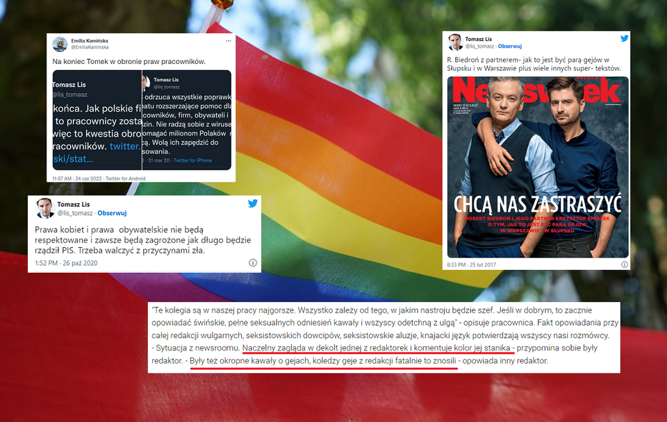 W tle flaga LGBT - zdjęcie ilustracyjne / autor: Fratria/Twitter/wp.pl