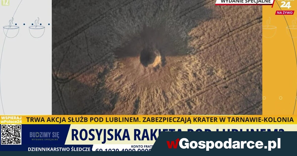 Rosyjska rakieta spadła pod Biłgorajem! Krater o średnicy 10 m