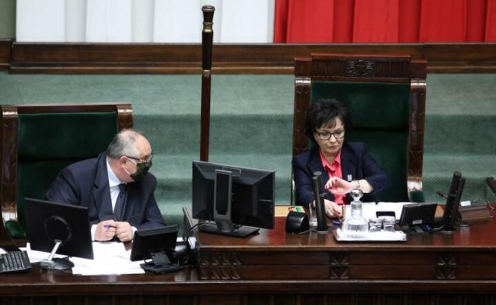 Marszałek Sejmu Elżbieta Witek na sali plenarnej w drugim dniu 11. posiedzenia Sejmu, 30 bm / autor: PAP/Leszek Szymański