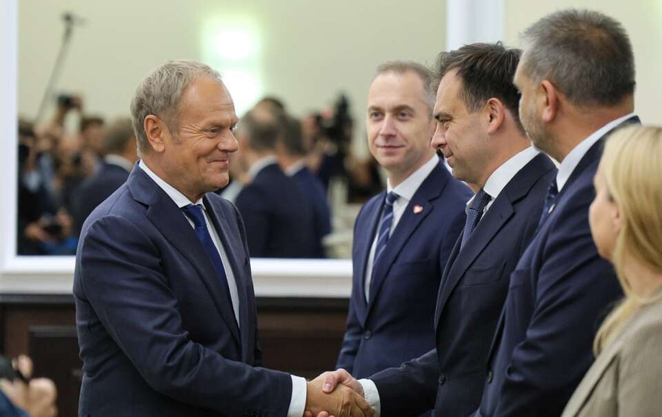 Donald Tusk i Andrzej Domański / autor: PAP/Paweł Supernak