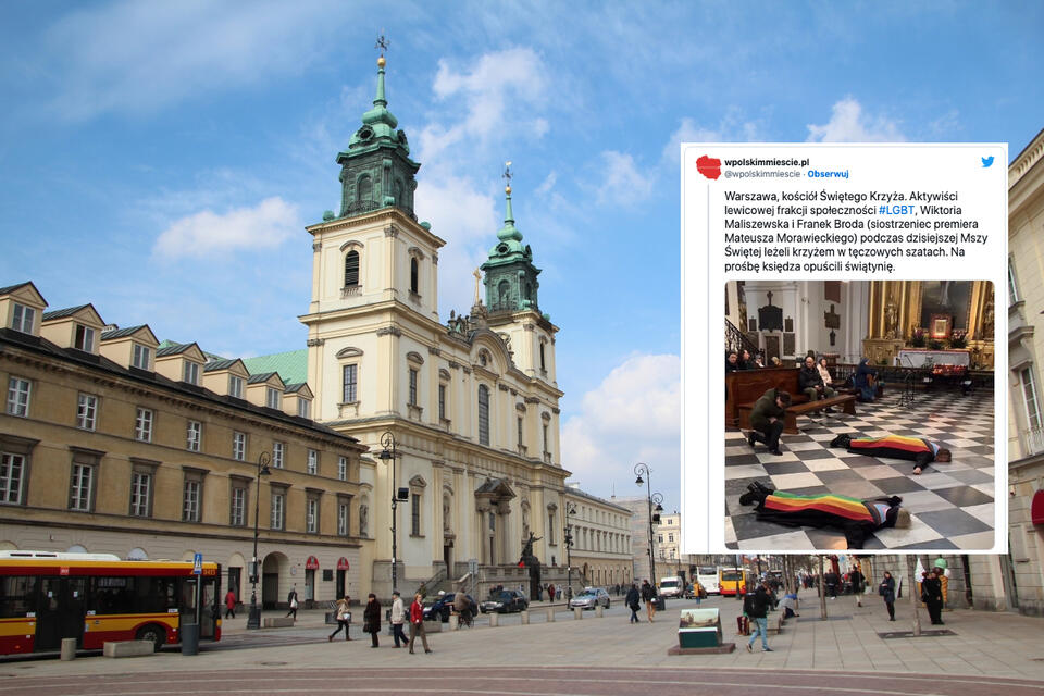 Kościół Świętego Krzyża w Warszawie / autor: Fratria/Twitter
