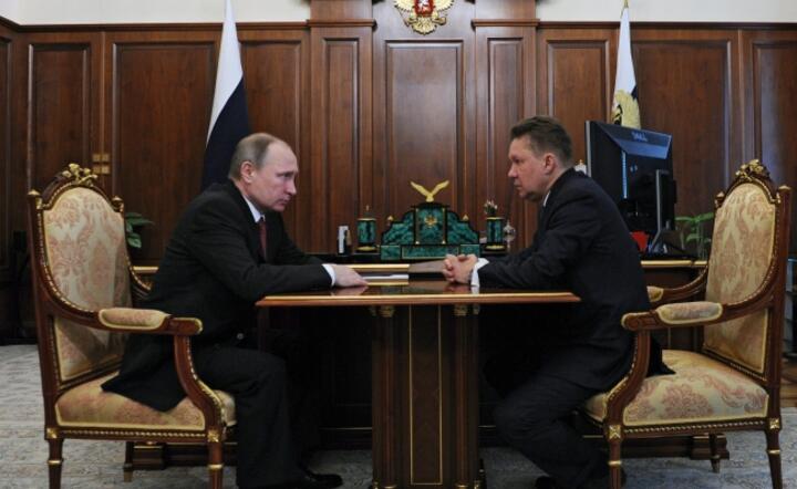 Prezydent Rosji Władimir Putin i szef Gazpromu, Aleksiej Miller na spotkaniu w Moskwie 29 lutego, fot. PAP/ EPA/MIKHAIL KLIMENTYEV/SPUTNIK
