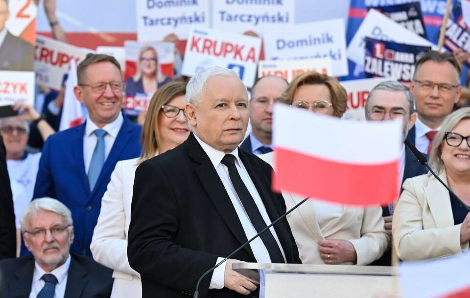 Jarosław Kaczyński w Kielcach / autor: PAP/Piotr Polak