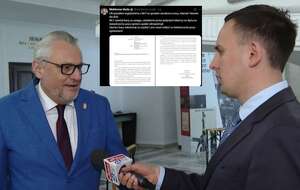 Senator Lenz w rozmowie z red. Zemłą oraz wpis europosła Budy (screen z X) / autor: Telewizja wPolsce24/X-Waldemar Buda (screen)