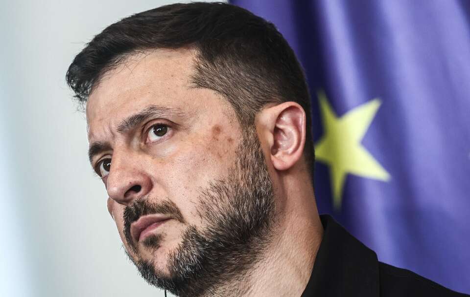 Wołodymyr Zełenski  / autor: PAP/EPA/FILIP SINGER