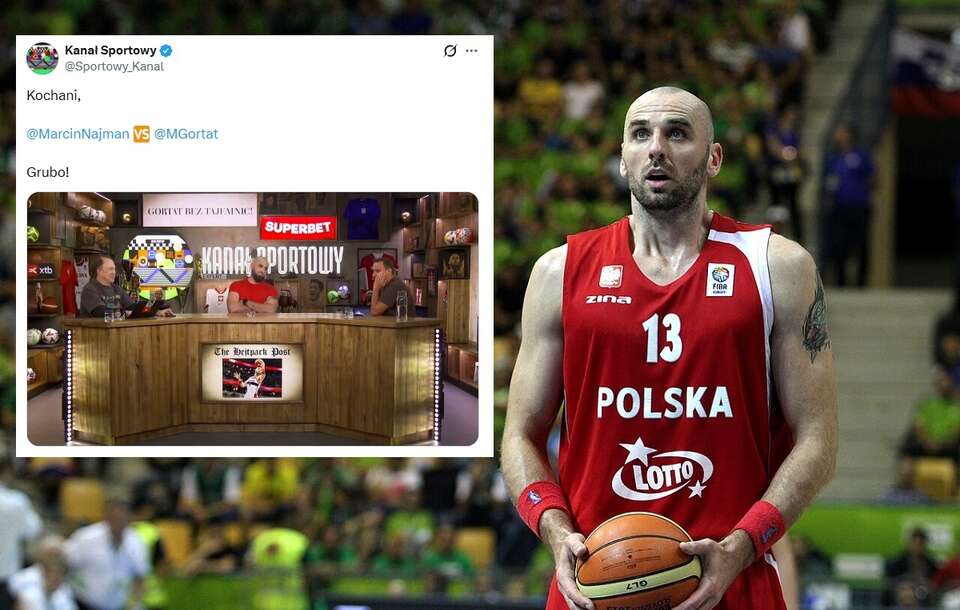 Marcin Gortat ingorował Marcina Najmana, który zadał mu pytanie. / autor: Andrzej Romański / PLK.pl, CC BY-SA 3.0 <https://creativecommons.org/licenses/by-sa/3.0>, via Wikimedia Commons