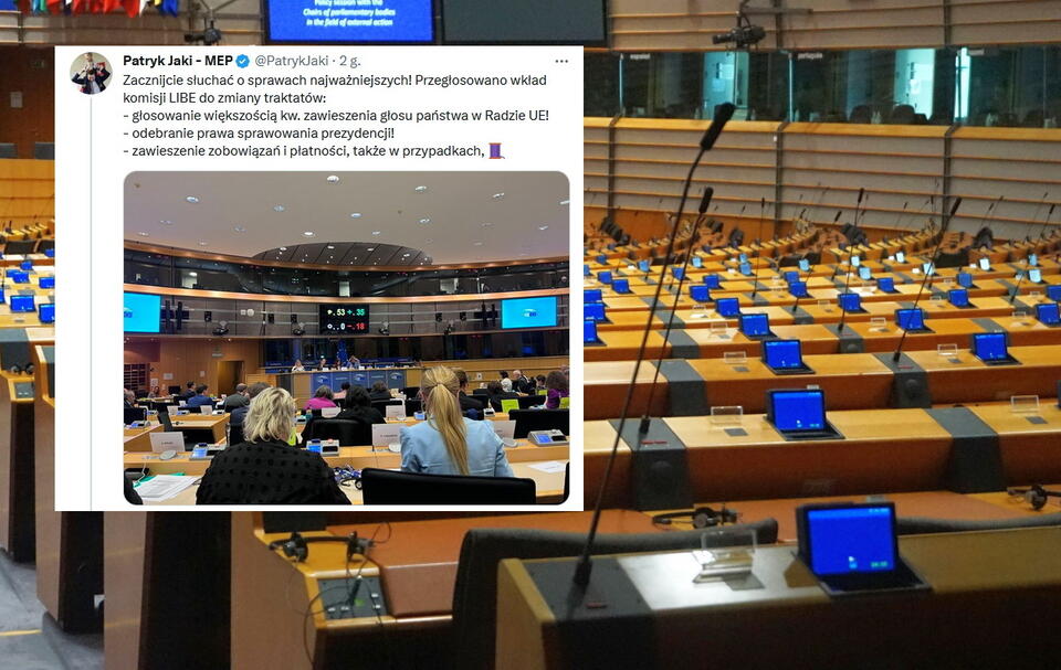 Parlament Europejski / autor: Fratria/Twitter