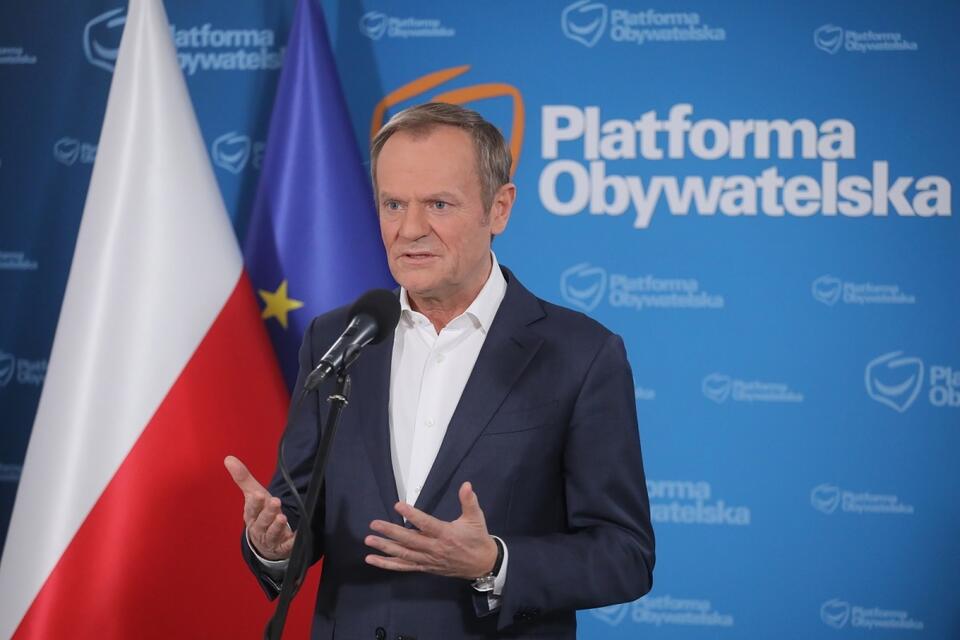 Przewodniczący Platformy Obywatelskiej Donald Tusk / autor: PAP/Paweł Supernak