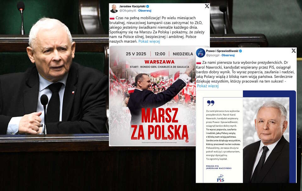 Jarosław Kaczyński / autor: PAP/Marcin Obara/X