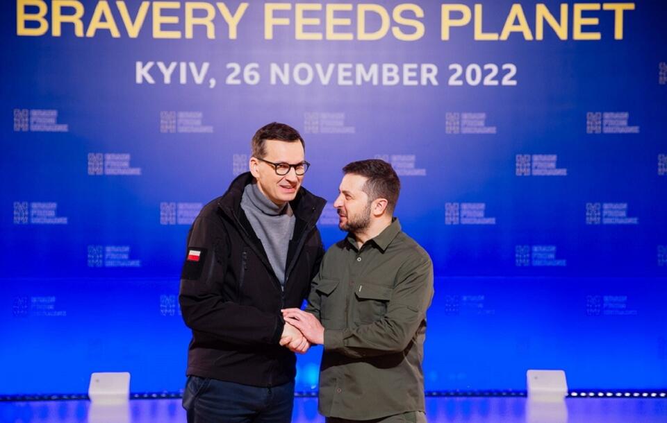 Premier Morawiecki z prezydentem Zełenskim / autor: PAP/Krystian Maj/KPRM