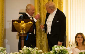 Karol III i Donald Trump / autor: PAP/EPA