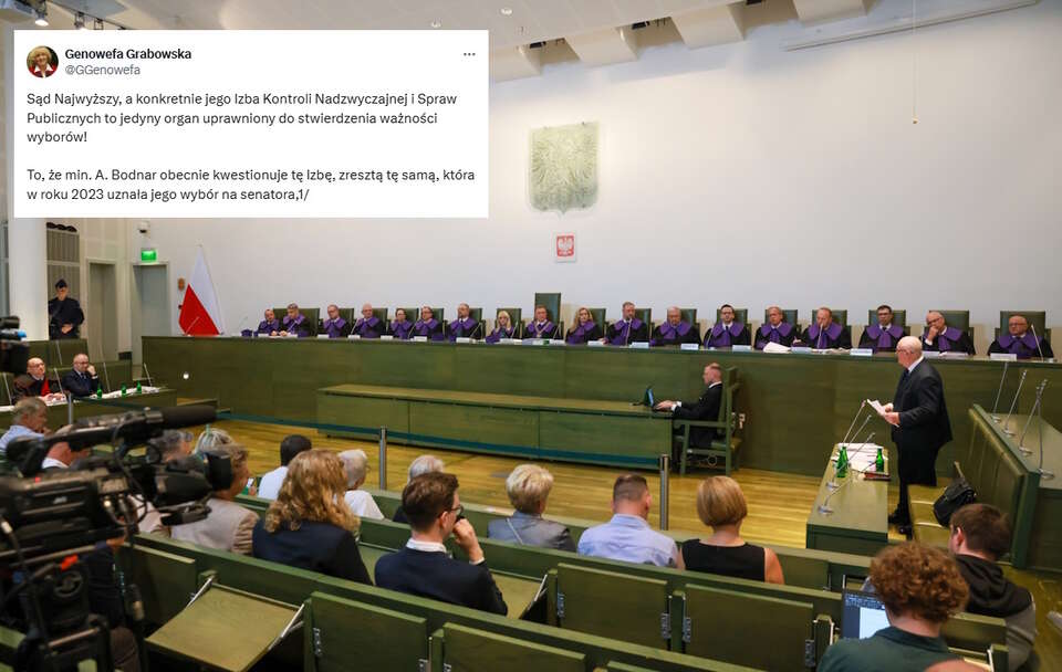Izba Kontroli Nadzwyczajnej i Spraw Publicznych SN / autor: PAP/Leszek Szymański, X/Prof. Genowefa Grabowska
