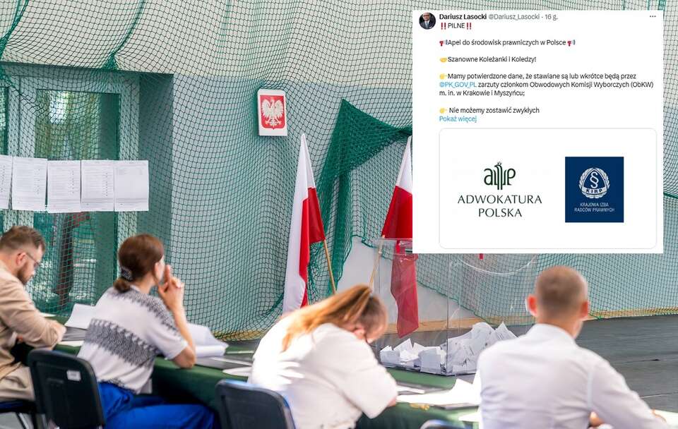 jedna z obwodowych komisji wyborczych podczas głosowania w wyborach prezydenckich (zdj. ilustracyjne) / autor: Fratria, X/Dariusz Lasocki